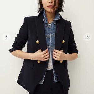 NWT Veronica Beard Miller Dickey Jacket in Navy with Golden Buttons